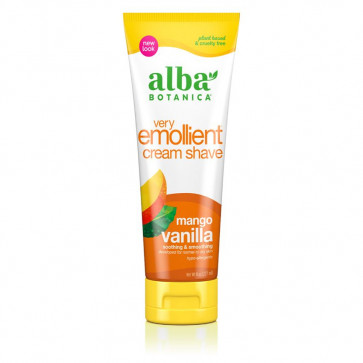 Alba Botanica Very Emollient Cream Shave Mango Vanilla 8 oz