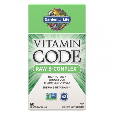 Garden of Life Vitamin Code Raw B-Complex 60 Vegan Capsules