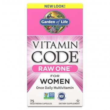 Garden of Life Vitamin Code RAW One For Women 75 Vegetarian Capsules 