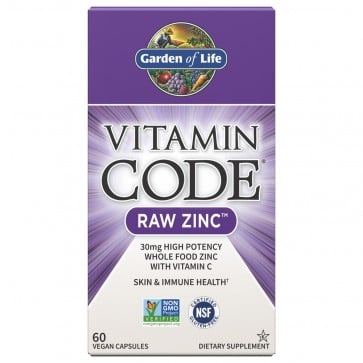 Garden Of Life Vitamin Code RAW Zinc 60 Vegan Capsules