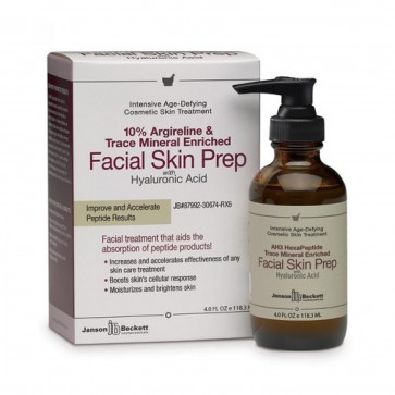 Janson Beckett 10% Argireline & Trace Mineral Enriched Facial Skin Prep with Hyaluronic Acid 4.0 fl oz