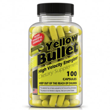 Hard Rock Supplements Yellow Bullet with 25mg Ephedra 100 Capsules 