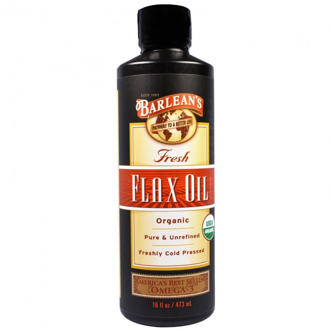 Barlean's Fresh Flax Oil 100% Organic Pure & Unrefined Freshly Cold ...