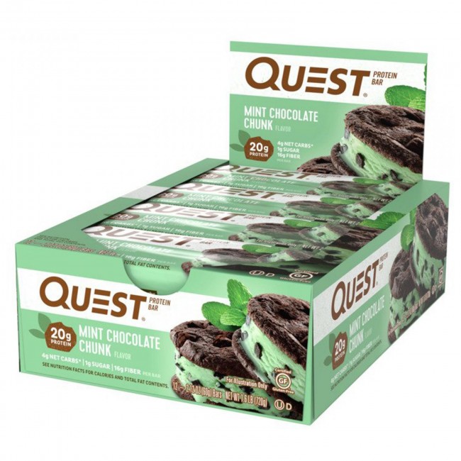 Quest Bar Flavors Quest Bar Mint Chocolate Chunk