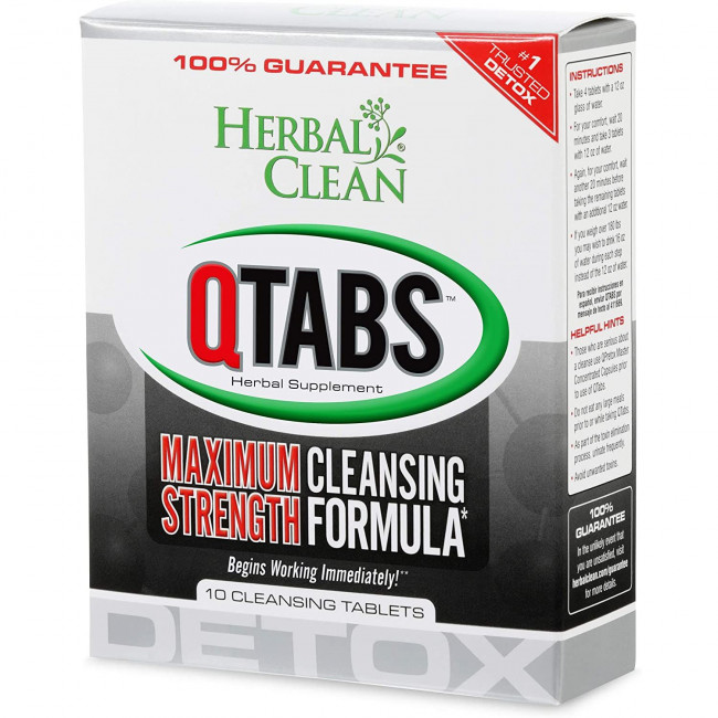 Herbal Clean Qtabs High Dosage Detox Tabs Quick Acting Detox Tablets 