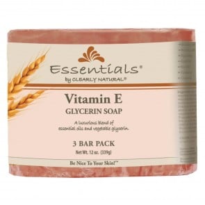 Clearly Natural Essentials Glycerin Bar Soap Vitamin E 4 oz (3 Pack)