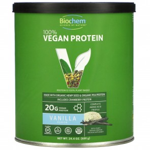 100% Vegan Protein Powder Vanilla - 22.8 oz.