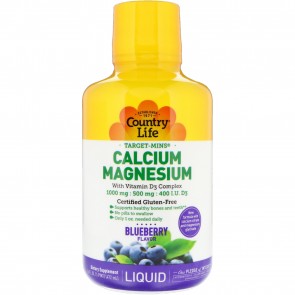 Country Life Calcium Magnesium Wild Blueberry 16 fl oz