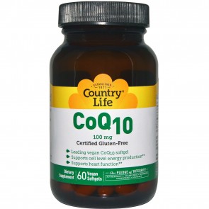 Country Life Vegan CoQ10 100 mg 60 Vegetarian Softgels