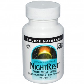 Source Naturals NightRest with Melatonin 10 Tablets