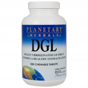 Planetary Herbals DGL Deglycyrrhizinated Licorice 200 Chewable Tablets