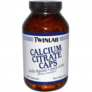 Twinlab Calcium Citrate Caps Plus Magnesium 250 Capsules