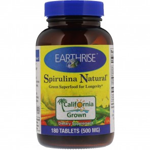 Earthrise Spirulina Natural 500 mg 180 Tablets