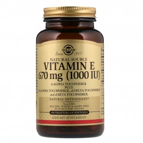 Solgar Natural Vitamin E 670mg (1000IU) 100 Veggie Softgels