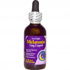 Natrol Melatonin, 1 mg, Liquid ‑ 2 fl oz