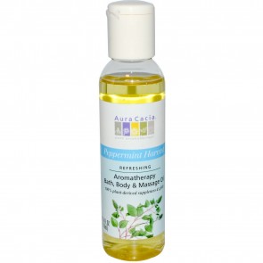 Aura Cacia, Aromatherapy Body Oil, Refreshing Peppermint, 4 fl oz (118 ml)