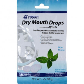 Hager Dry Mouth Drops Xylitol Mint 2 oz