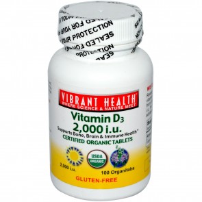 Vibrant Health Vitamin D3 2,000 IU 100 Organitabs