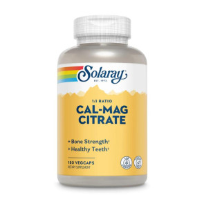 Solaray Calcium & Magnesium Citrate 1:1 Ratio 180 Vegcaps