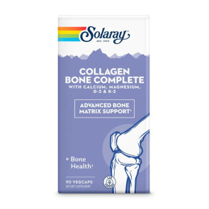 Solaray Collagen Bone Complete with Calcium, Magnesium, D-3 & K-2 Advanced Bone Matrix Support 90 Vegcaps