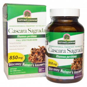 Nature's Answer, Cascara Sagrada, Full Spectrum Herb, 850 mg, 90 Veggie Caps