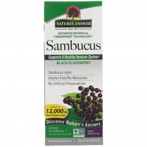 Nature's Answer, Sambucus, Black Elder Berry Extract, 5,000 mg, 4 fl oz (120 ml)