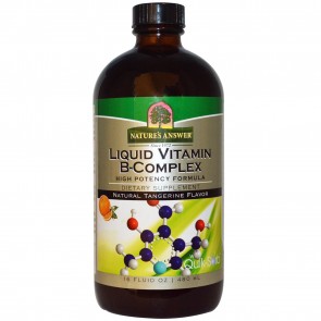 Nature's Answer, Liquid Vitamin B-Complex, Natural Tangerine Flavor, 16 fl oz (480 ml)