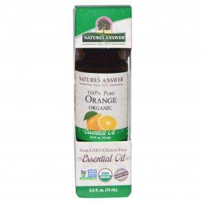 Nature's Answer, Organic Essential Oil, 100% Pure Orange, 0.5 fl oz (15 ml)