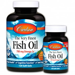 Carlson The Very Finest Fish Oil Natural Orange Flavored 120+30 Softgels