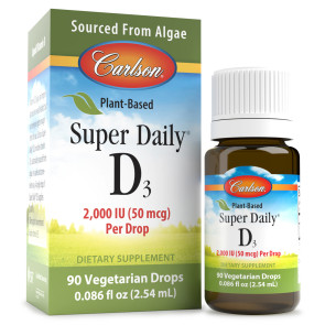 Carlson Plant-Based Super Daily D3 2,000 IU 90 Vegetarian Drops