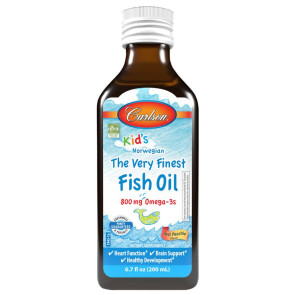 Carlson Kid's Norwegian The Very Finest Fish Oil 800mg Omega-3s Just Peachie Flavored 6.7 fl oz