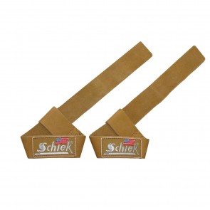 Schiek Sports Leather Lifting Straps Natural Leather