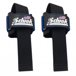 Schiek Sports Deluxe Power Lifting Straps 12 inch strap length Blue
