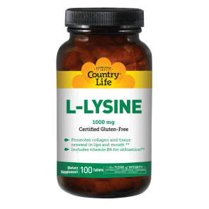 L-Lysine 100 Tablets Country Life | L-Lysine Country Life