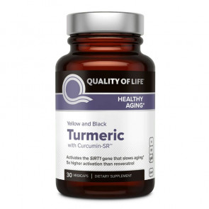 Quality of Life Yellow and Black Turmeric with Curcumin-SR 30 VegiCaps