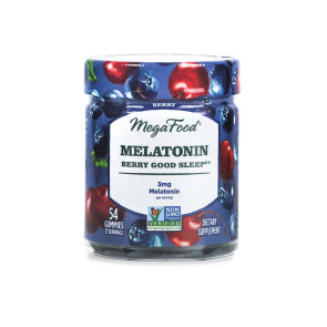 MegaFood Melatonin 3mg Berry 54 Gummies