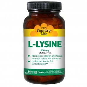 Country Life L-Lysine 500 Mg With B-6 100 Tablets