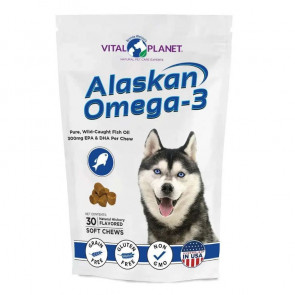 Alaskan Omega-3 Soft Chews for Dogs - Grain Free, Human Grade, Hickory Flavor | Vital Planet