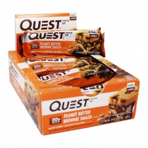 Quest Bar Peanut Butter Brownie Smash 12 Bars