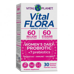 Vital Flora 60 Billion Live Cultures 60 Strains of Probiotics Women's Daily - Vital Planet