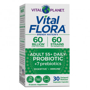 Vital Flora 60 Billion Live Cultures 60 Strains of Probiotics Adult 55+ Daily