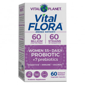 Vital Flora 60B Strain Women 55+ - Probiotics 60 Capsules for Digestive Balance and Immune Health*