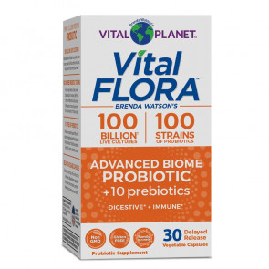 Vital Flora 100 Billion Live Cultures 100 Strains of Probiotics Advanced Biome