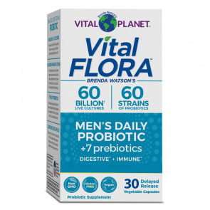 Vital Flora 60 Billion Live Cultures 60 Strains of Probiotics Men's 30 Capsules