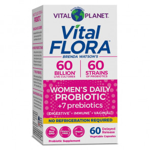 Vital Flora 60 Billion Live Cultures 60 Strains of Probiotics Women's Daily
