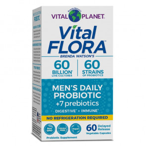 Vital Flora 60 Billion Live Cultures 60 Strains of Probiotics Men's - | Vital Planet