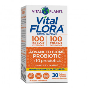 Vital Flora 100 Billion Live Cutures 100 Strains of Probiotics Advanced Biome - | Vital Planet