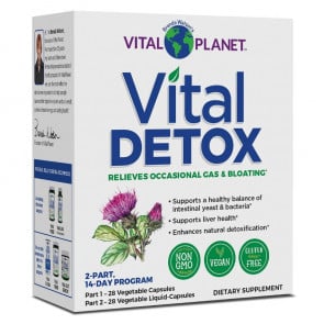 Vital Planet Vital Detox Relieves Occasional Gas & Bloating 2 Part 14-Day System | Vital Planet