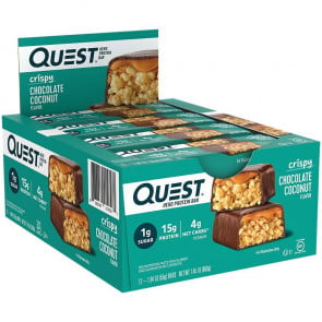 Quest Hero Protein Bar Crispy Chocolate Coconut 12 Bars