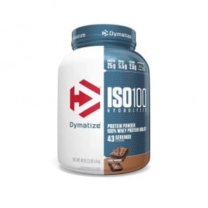 Dymatize Nutrition ISO-100 100% Whey Protein Isolate Fudge Brownie 3 lbs